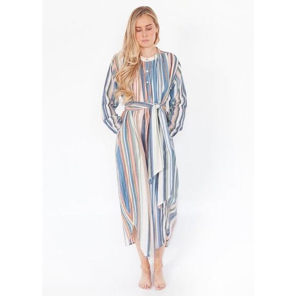 Matta Multicolor Striped Midi Dress - Picture 1 of 8